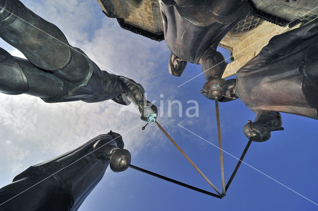 Standbeeld d'Artagnan en de Drie Musketiers